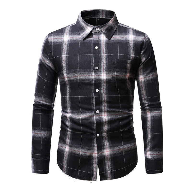 Black and white check mens shirt Clearance