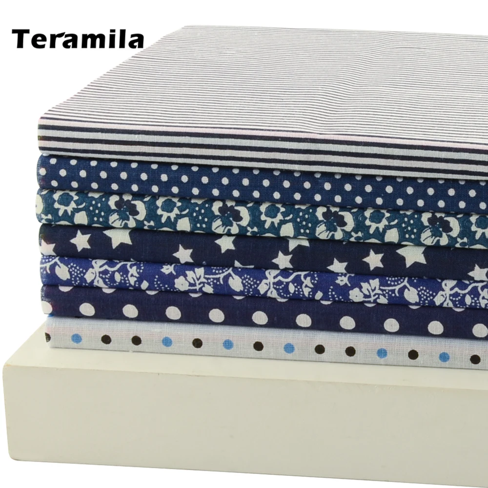Teramila Flower Design 20x25cm 100% Cotton Fabric Telas Patchwork