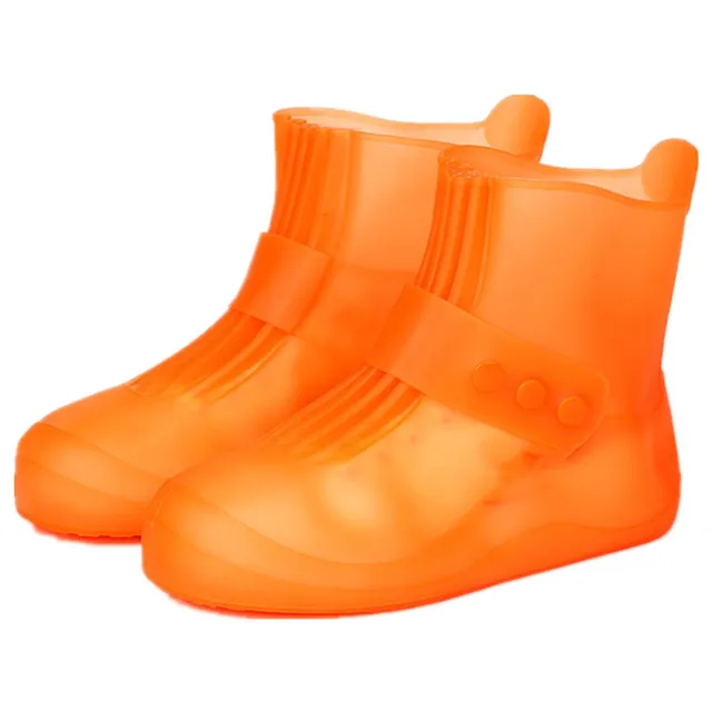 orange galoshes