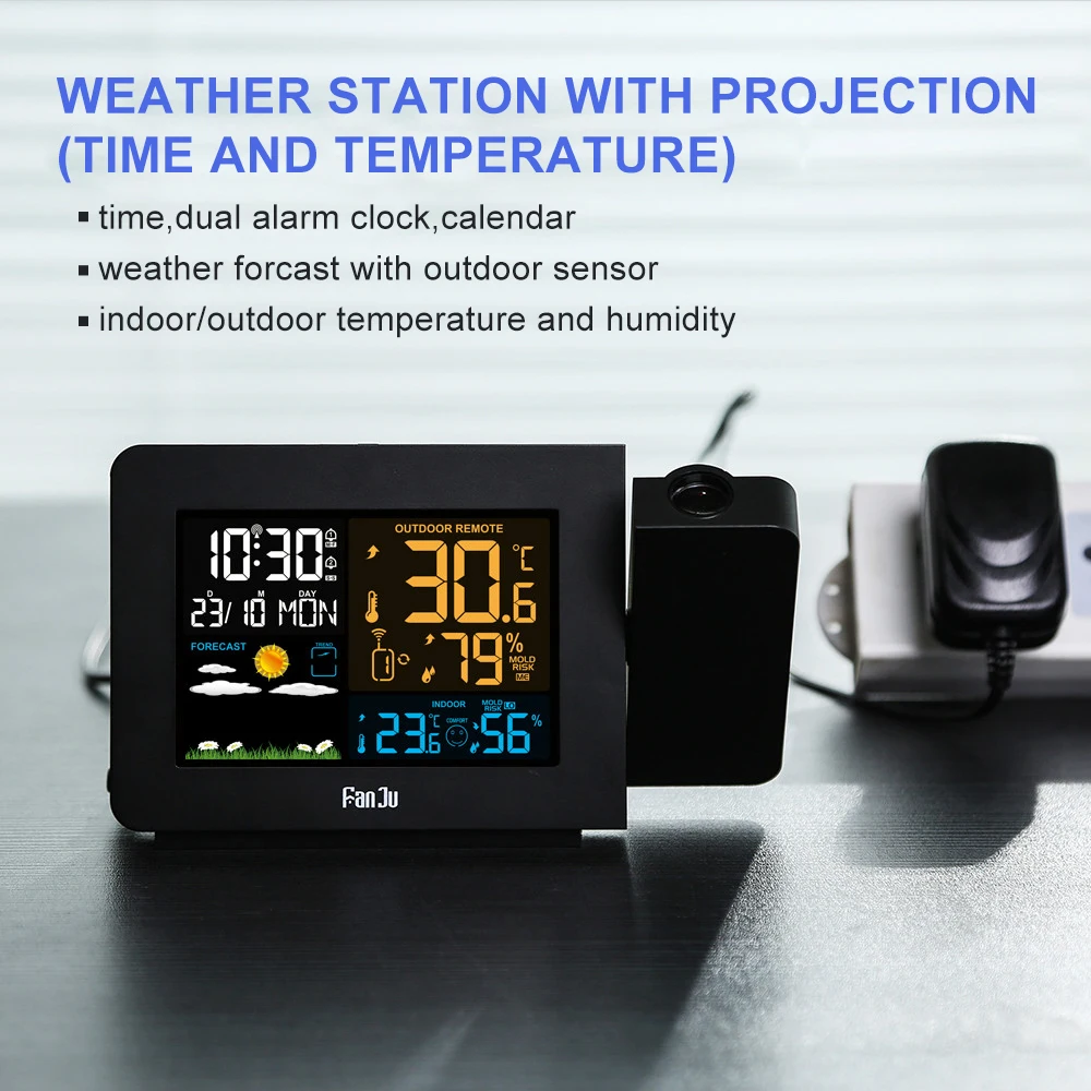 FJ3390A Multifunctional Professional Weather Station Temperature