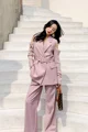 AKSAYA 2021 Spring new age reduction fashion style off-the-shoulder elegant pink suit trousers two-piece haute couture preview-6