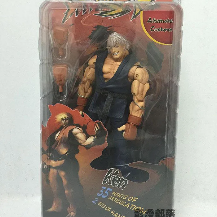17cm Kawaii Street Fighter Anime Action Figure PVC Hoshi Ryu Ken Dolls Gift  Toys