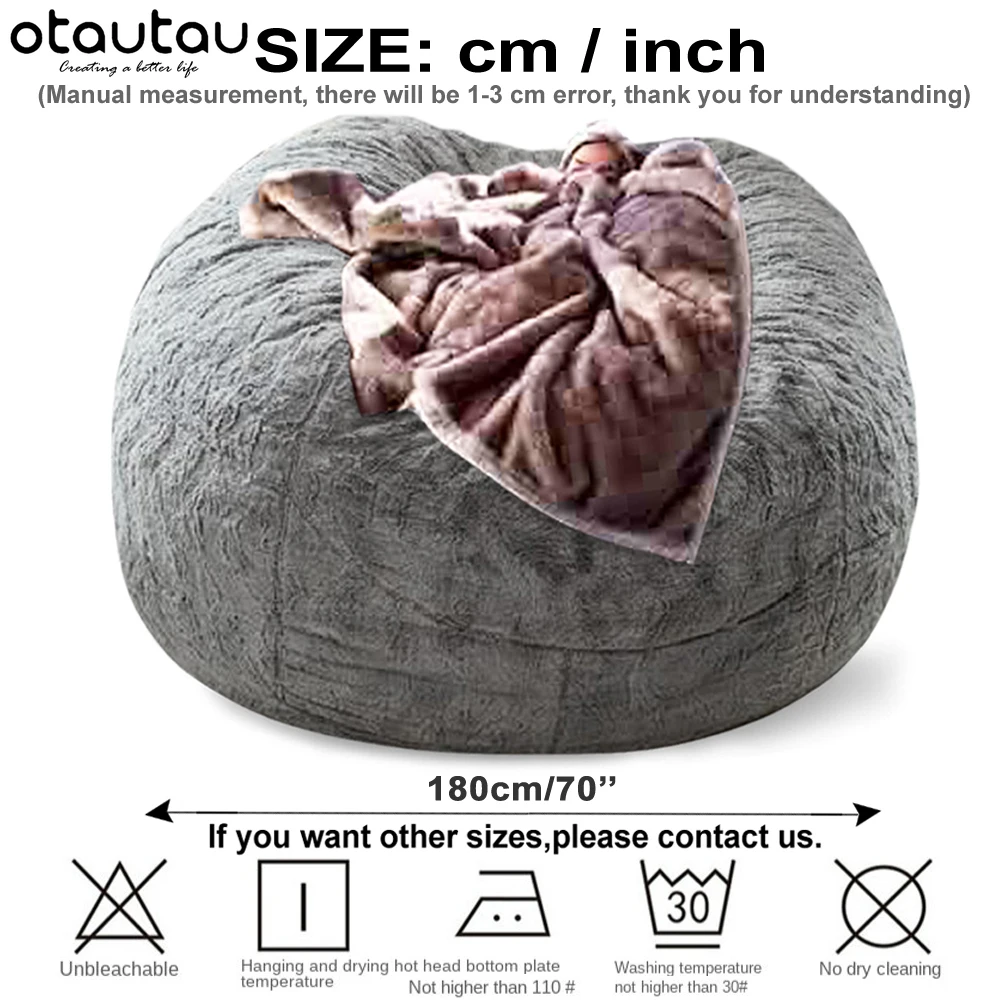 OTAUTAU 22L 3-5mm EPS Ball Pouf Refill Filler Foam Polystyrene Bean Bag  Sofa Chair Pillow