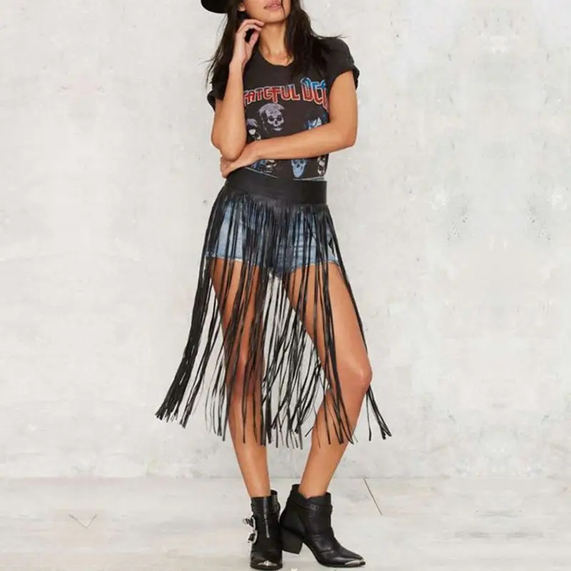 faux leather skirt harness