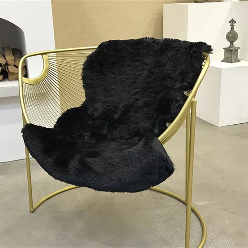 black fur butterfly chair