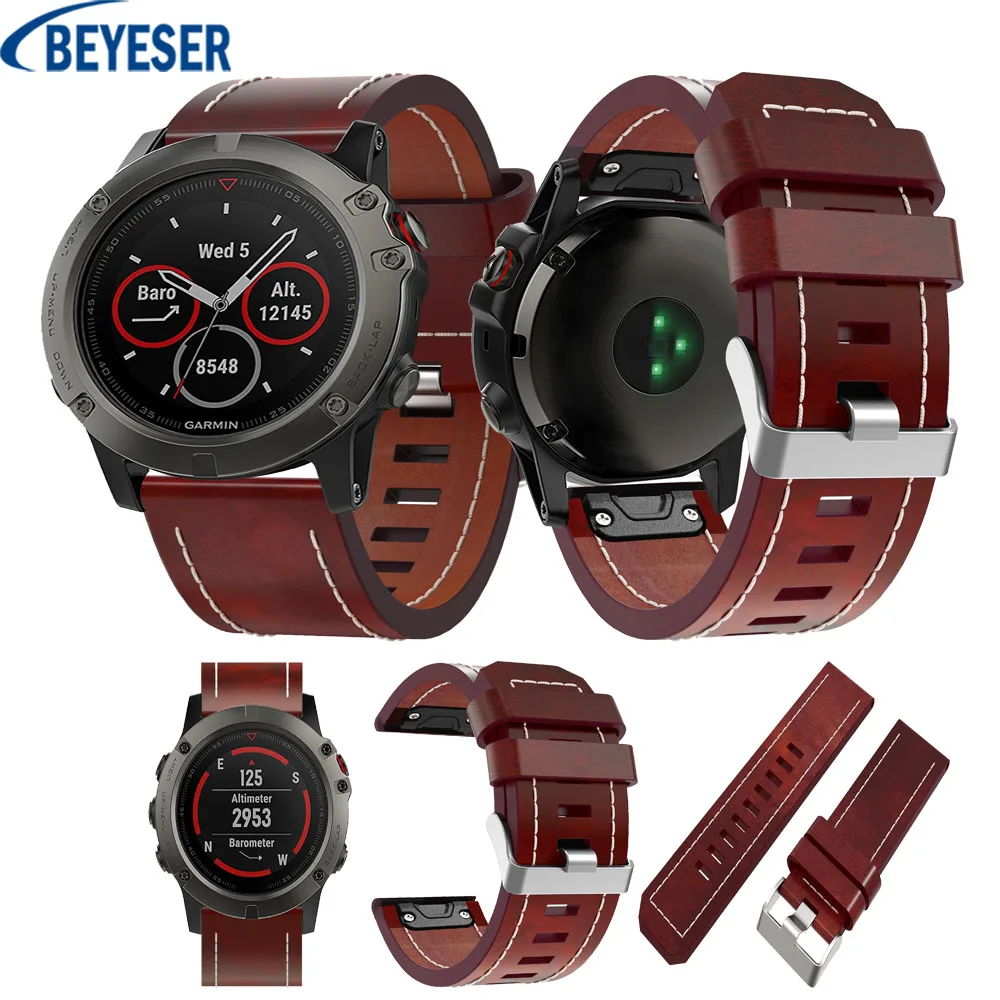 garmin 26mm leather band