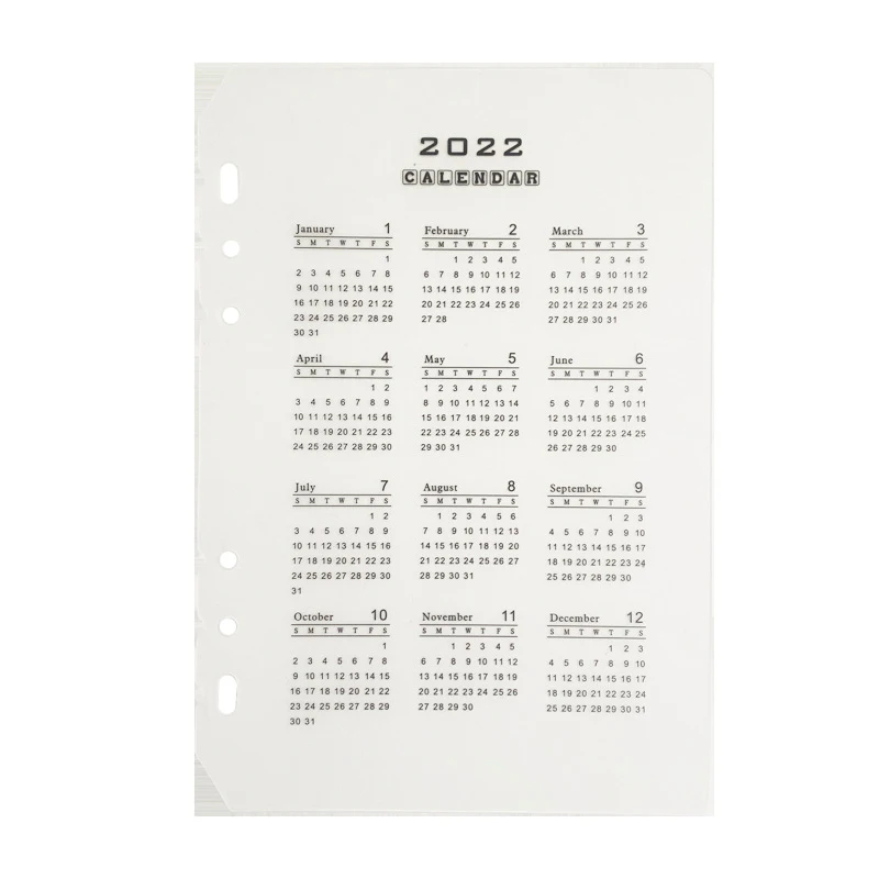 Cumpără Notebook-Uri & Scris Tampoane | Fromthenon 2022 Year Calendar Index Dividers Watercolor Refill A5A6 6 Holes Leaf Spiral Notebook Diary School Stationery