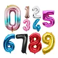 16 32 Inch Foil Number Balloons Wedding Happy Birthday Party Decorations Rose Gold Digital Globos Balloon Baby Shower Supplies