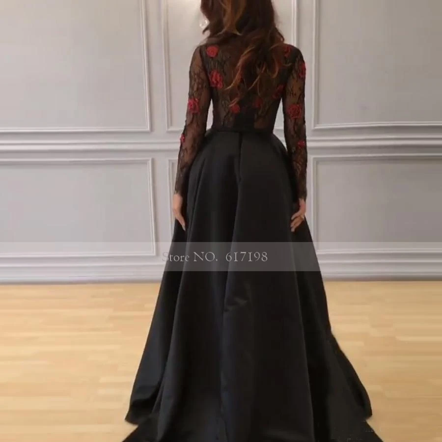 קנו שמלות לנשף | 2022 Arabic Sexy Black 