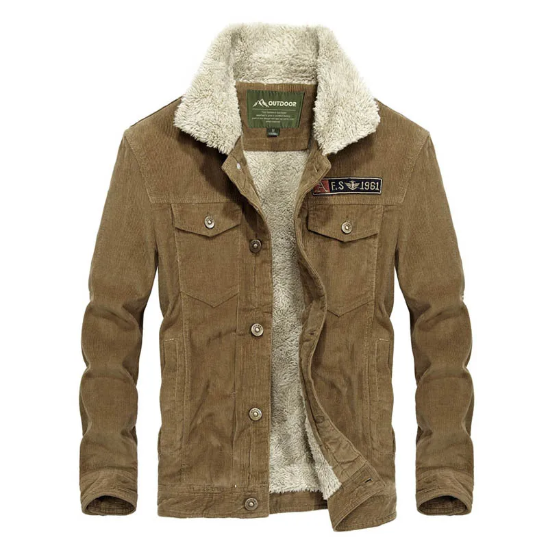 corduroy winter jacket men