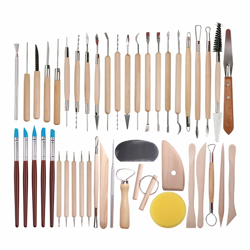 Ceramic Clay Tools Set Polymer Clay Tools Pottery Tools Set Wooden Pottery  Sculpting Clay Cleaning Tool Set tool sculpture