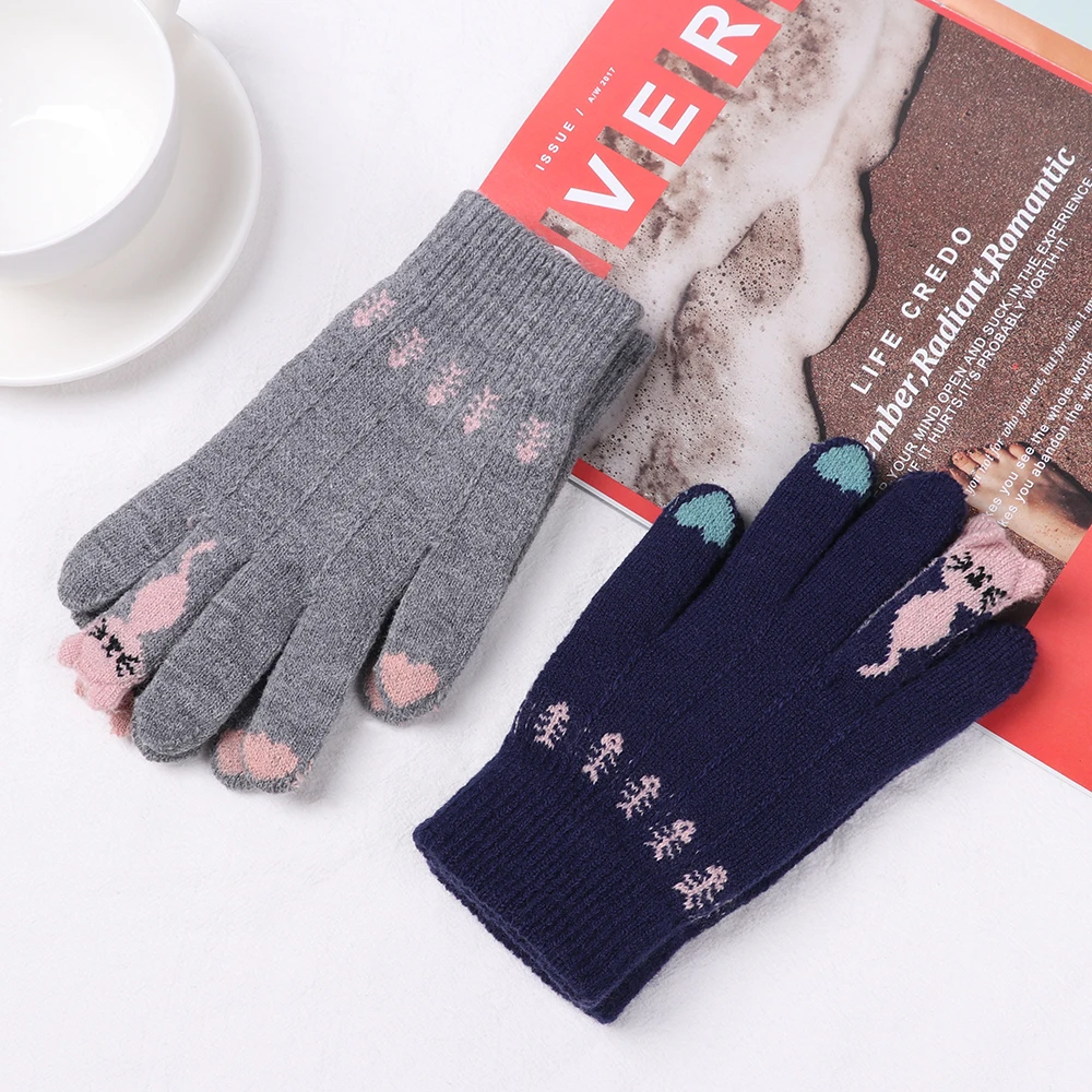 knit winter gloves