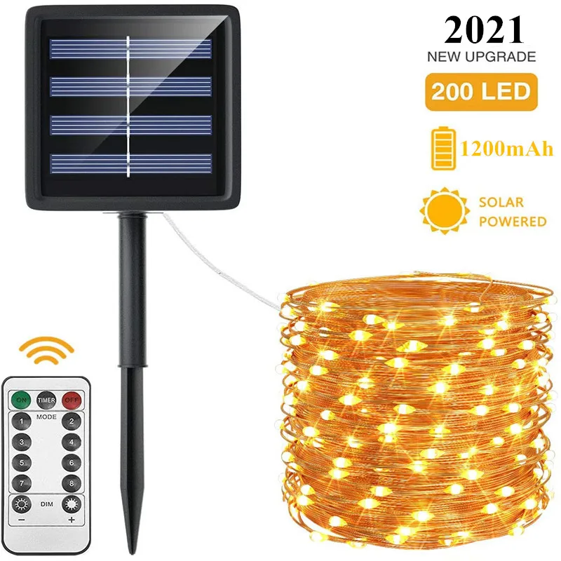 Купить Наружное LED Outdoor Solar Lamp String Lights remote control