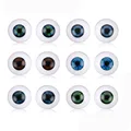 1Pair 20/22/24 mmRealistic Half Round Hollow Back Fake Eyes Eyeballs Reborn Doll Baby DIY Mask Doll Bear Animal Making Doll Toys