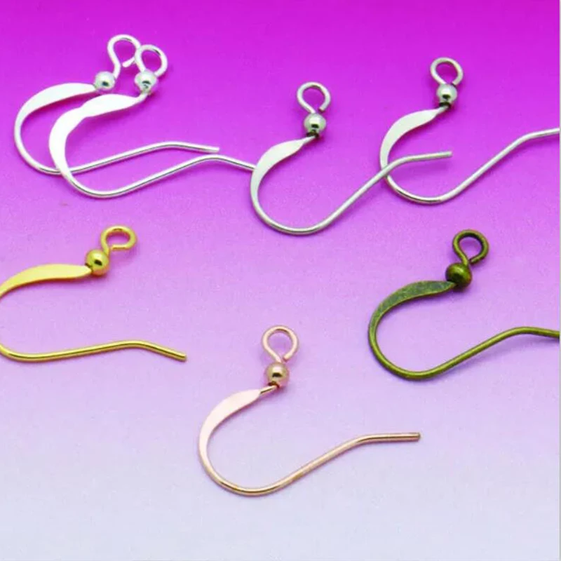 50-100pcs Ear Hook DIY Earring Findings Earrings Clasps Hooks Fittings DIY Jewelry  Making Accessories Iron Hook Earwire Jewelry