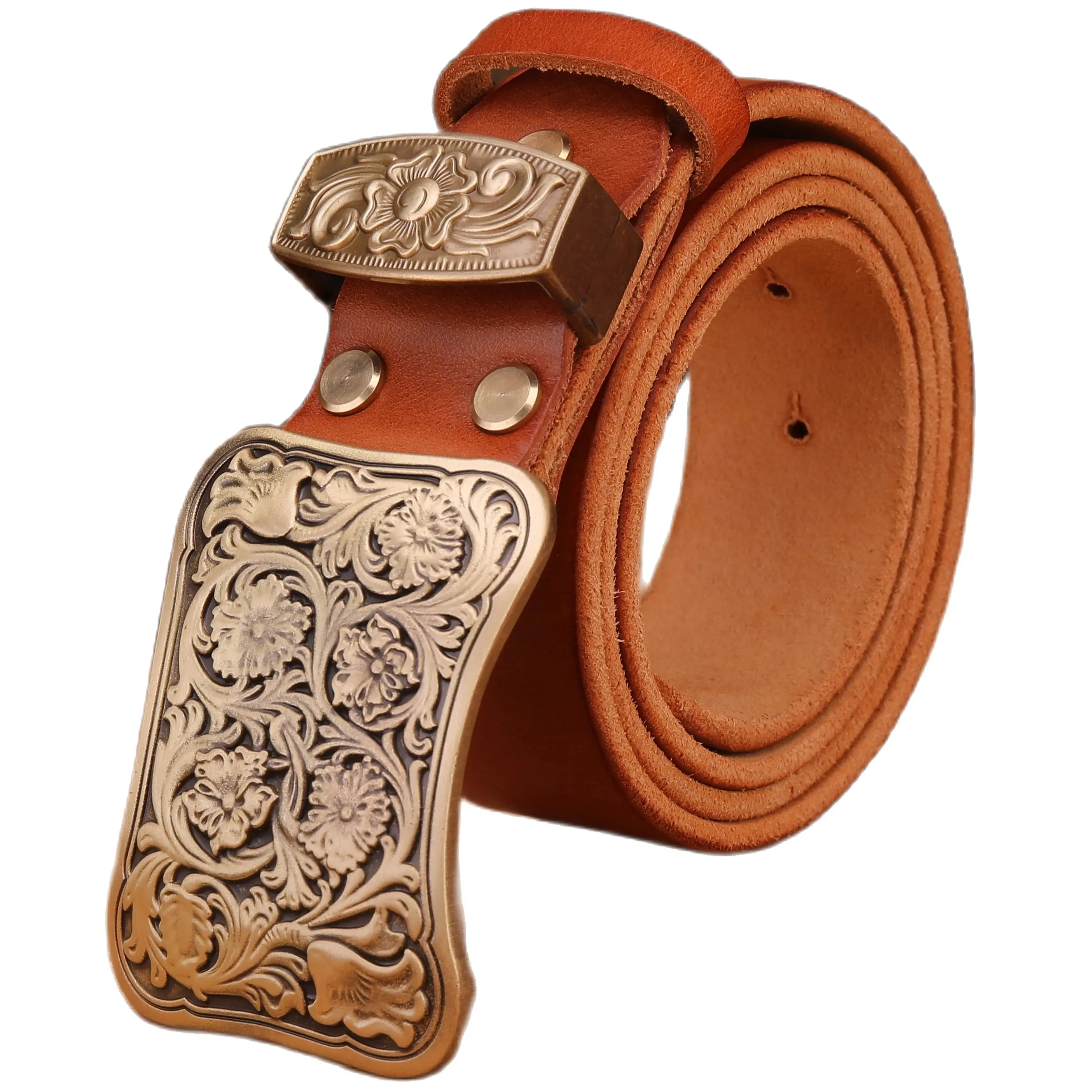 belt with flower buckle