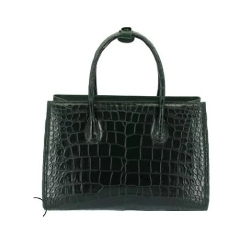 black crocodile tote bag