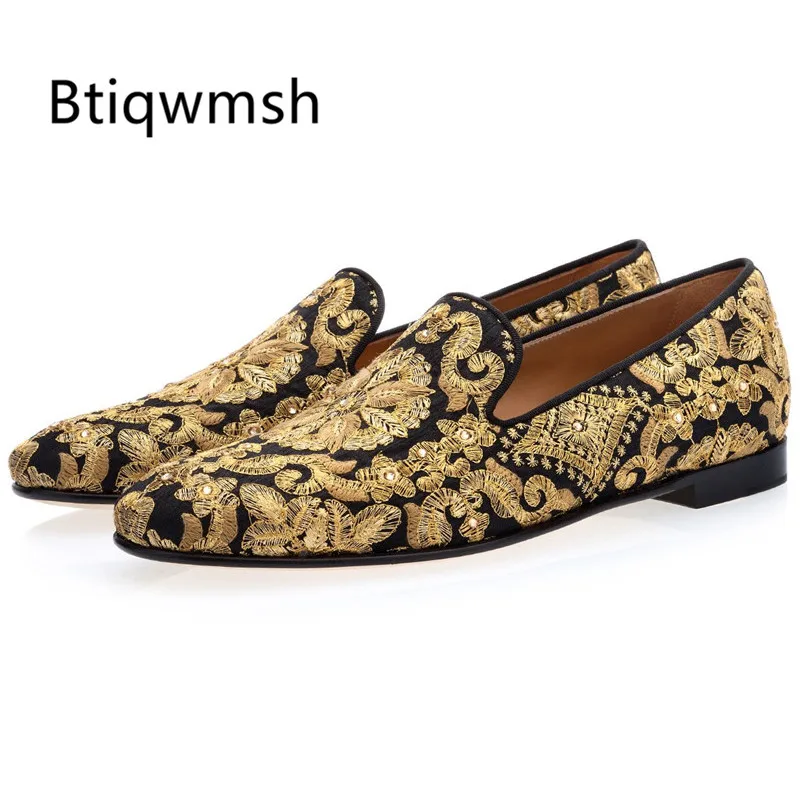 embroidered loafers for men