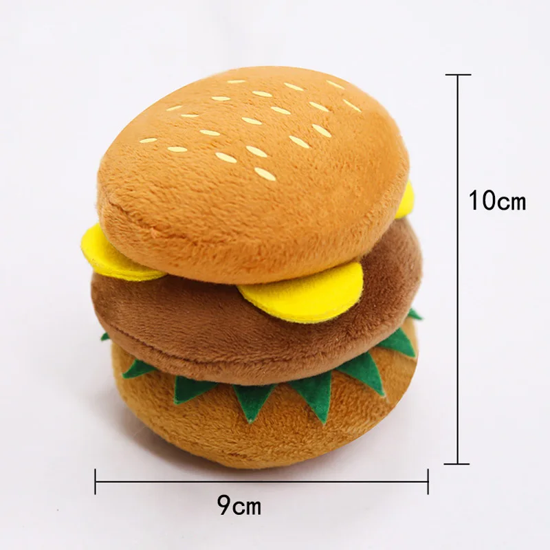 plush burger dog toy