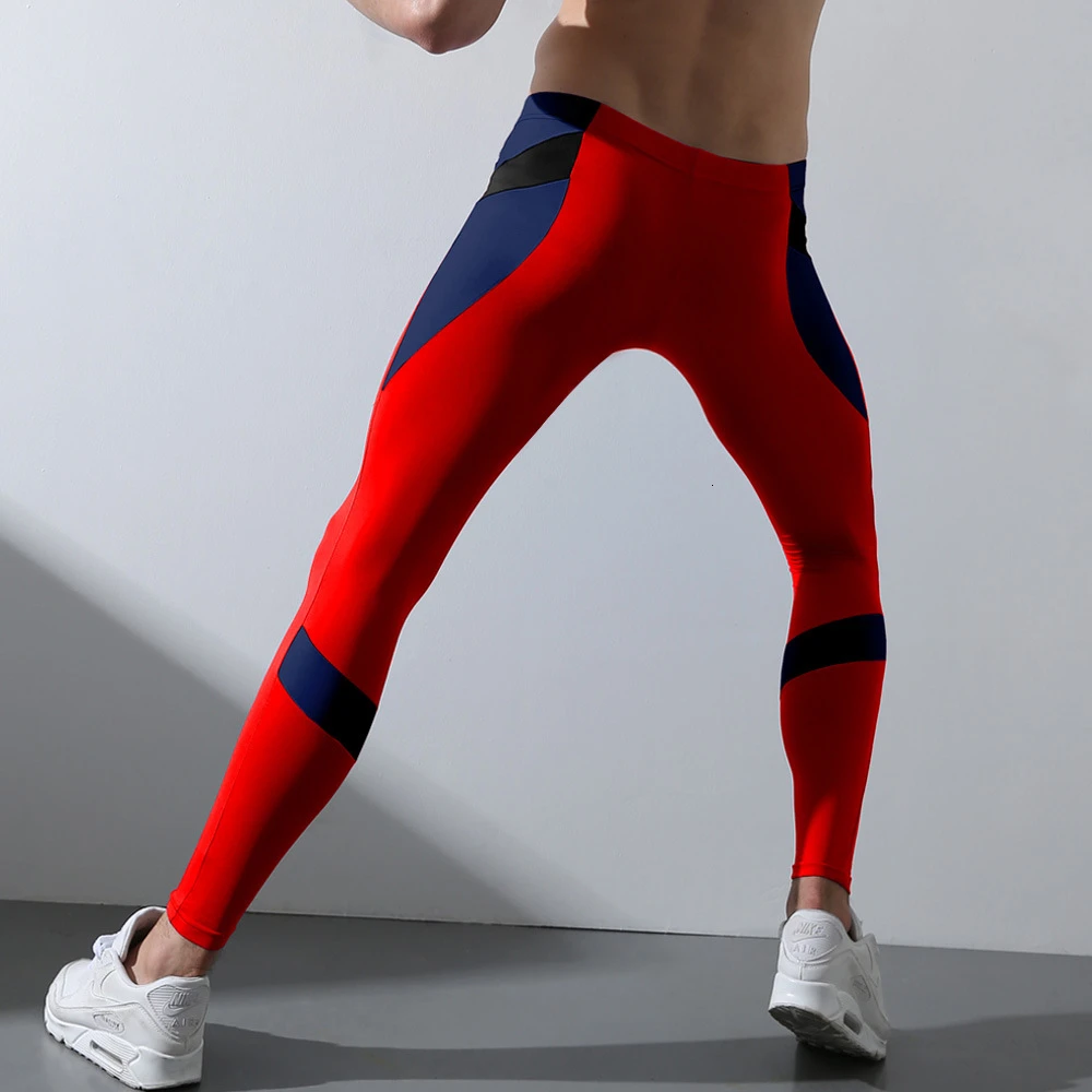 Contrast Color Sexy Mens Leggings Men 