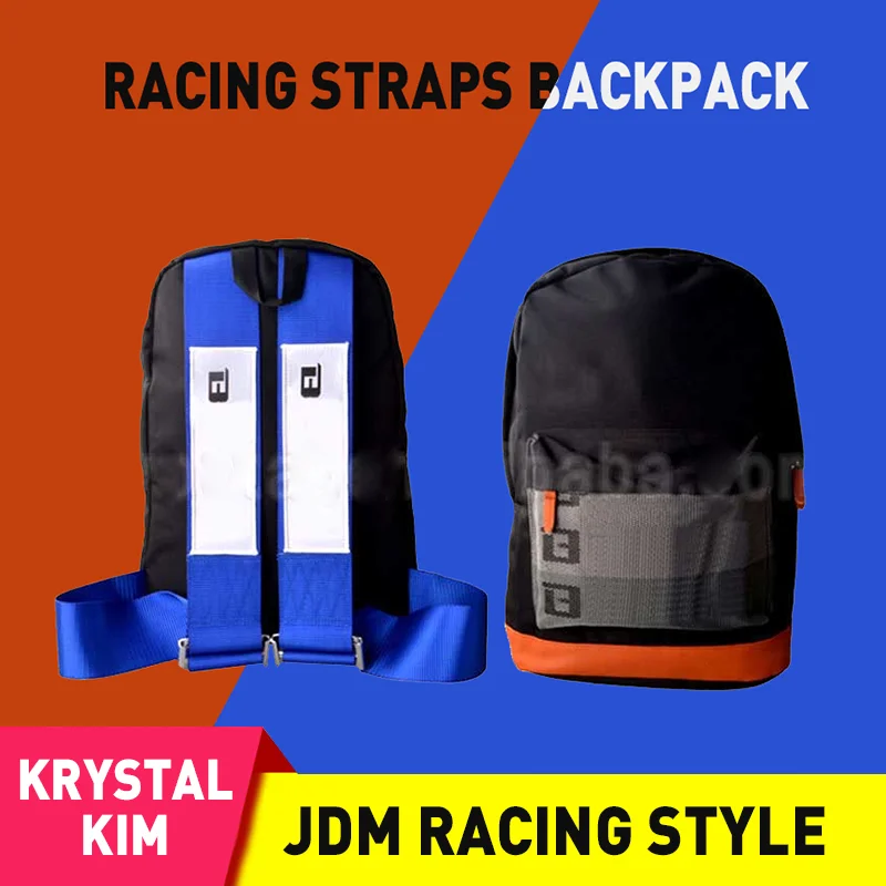 racing seat belt backpack