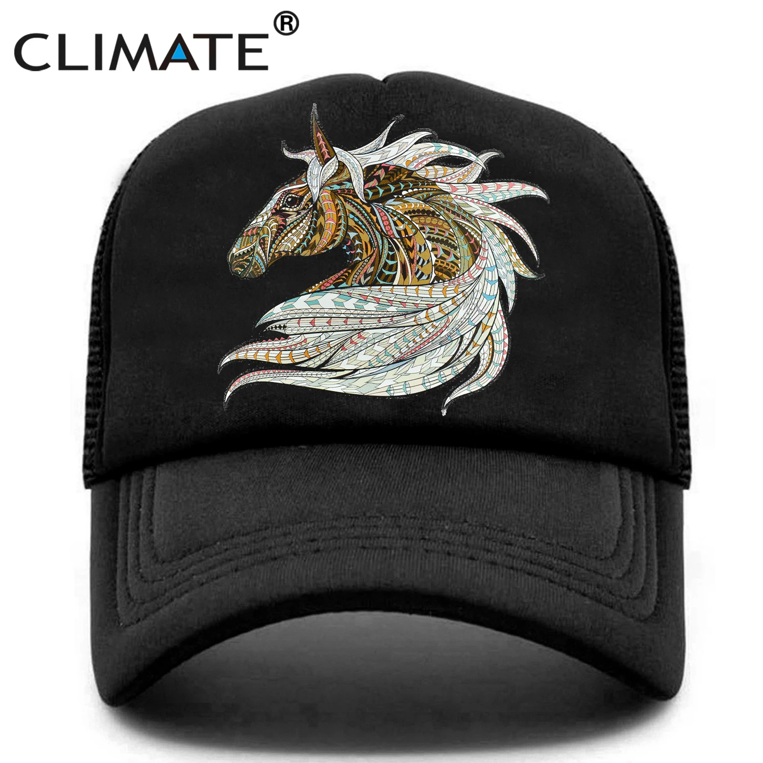 CLIMATE Cool Horse Trucker Cap Horse 