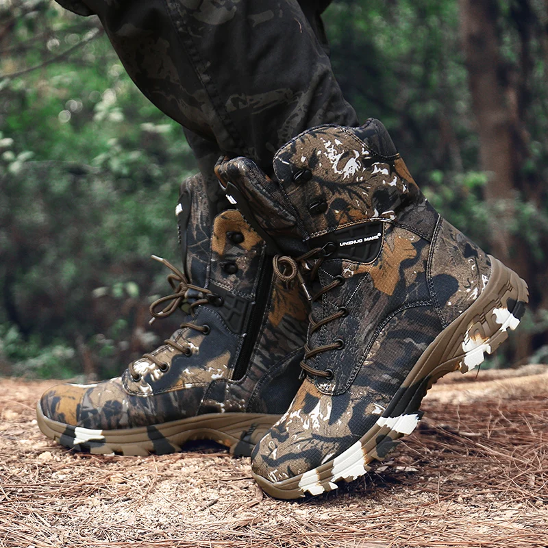 camo hiking boots for men