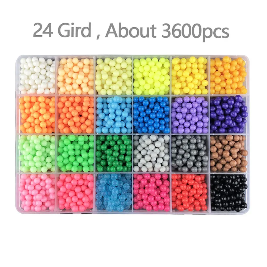 Refill Hama Beads Puzzle Magic beads DIY Water Spray Beads tool Pegboard Ball Games 3D Handmade Toys for girls Children-animated-img