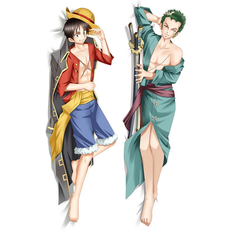 Proion Wholesale Japanese Hot Anime One Piece Cosplay Body Pillow Case Roronoa Zoro Dakimakura Cushion Cover Hug Body Male Otaku Gift