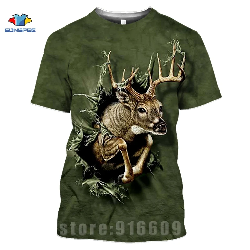 Deer print t shirt Clearance