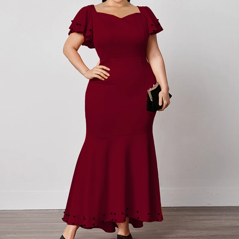 womens long burgundy dress