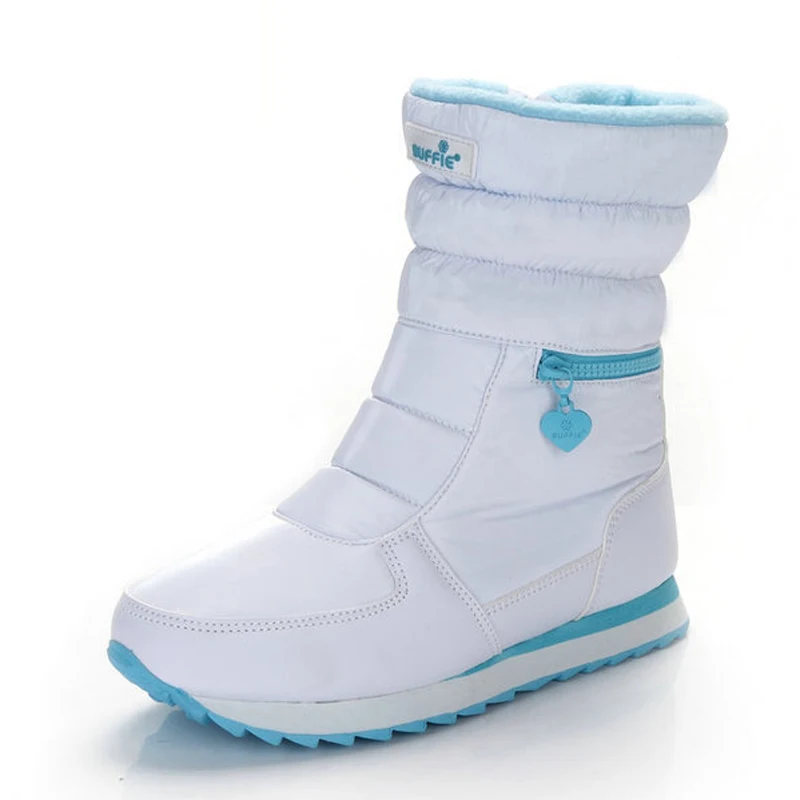 white tall snow boots