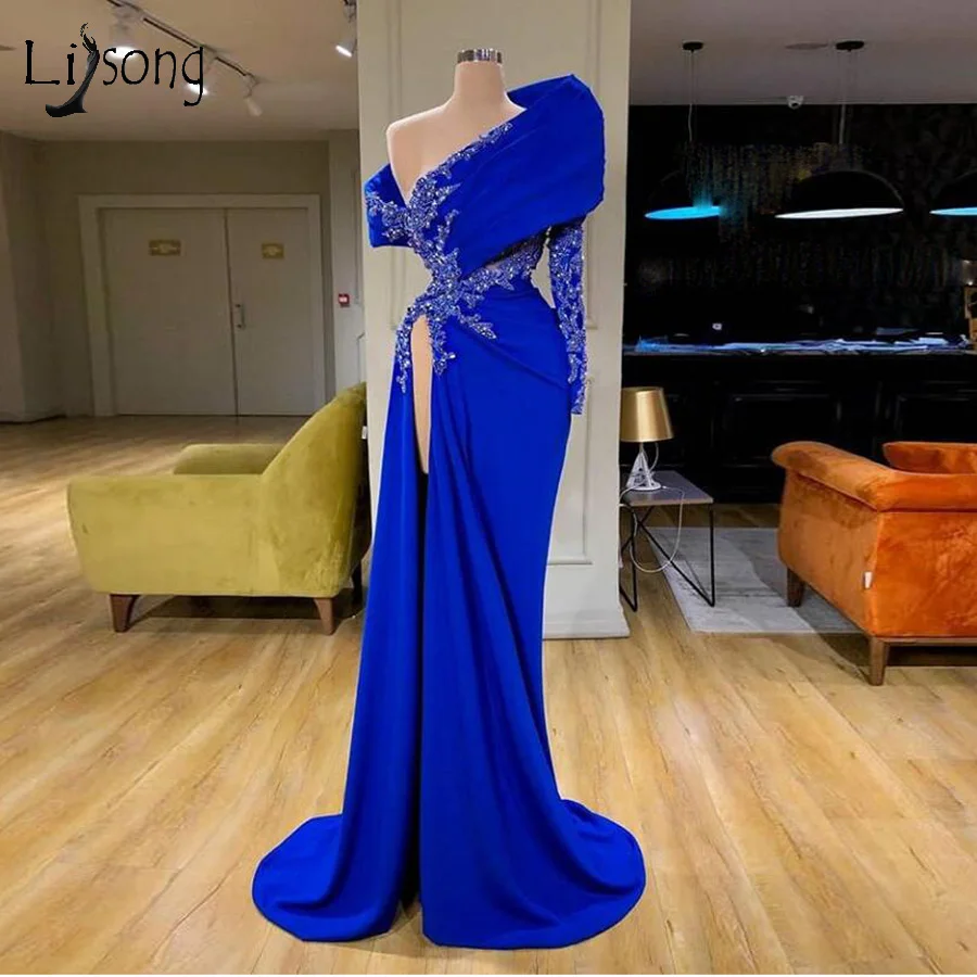 Real Image Royal Blue Mermaid Evening 