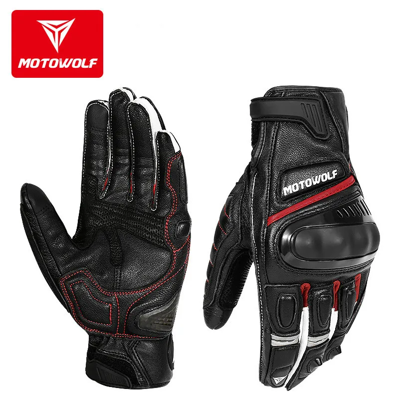 motowolf leather gloves