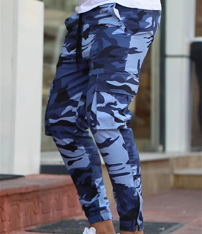 blue military cargo pants