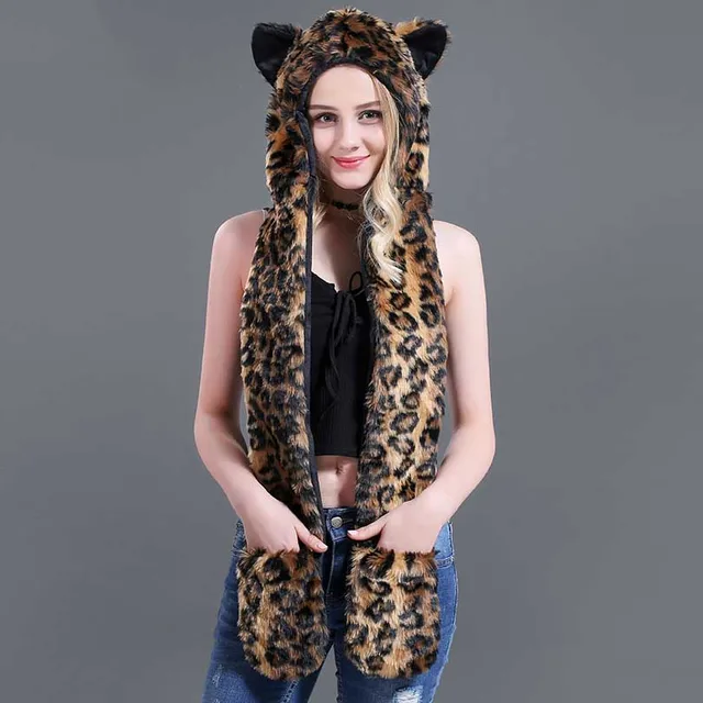 animal hat gloves