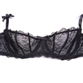 Varsbaby sexy lace 5 pcs bras+garters+panties+thongs+stockings underwear black/pink /white plus size bra set preview-5