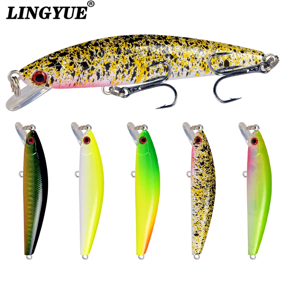 LINGYUE Fishing Lures Minnow VIB Popper Hard Bait Lures with