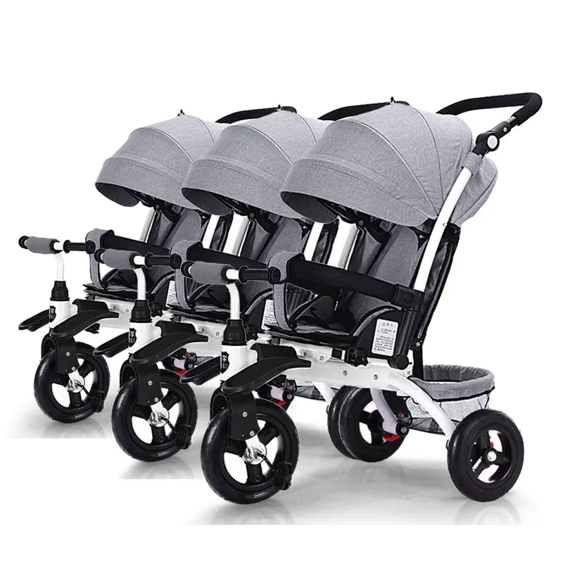 Triplets Tbaby stroller three baby bike 
