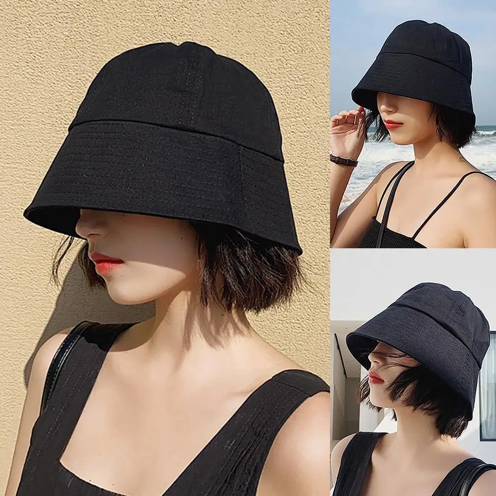 קנו כובעי נשים | Solid Color Bucket Hat 