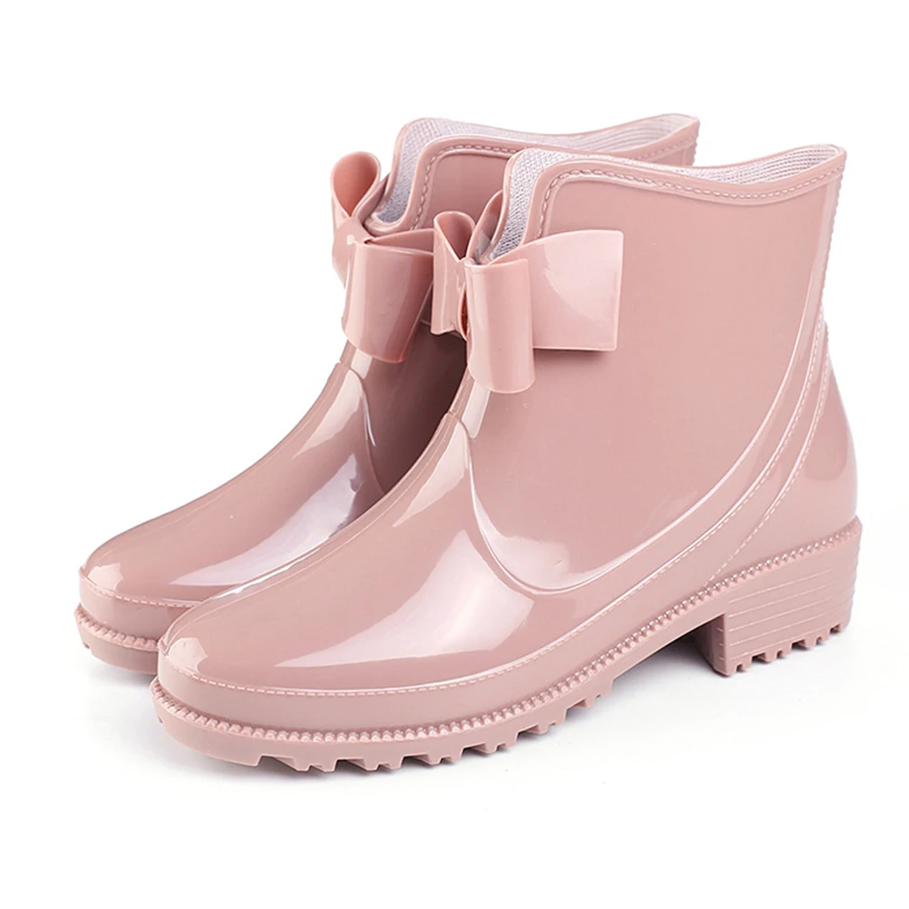 pink rubber boots womens