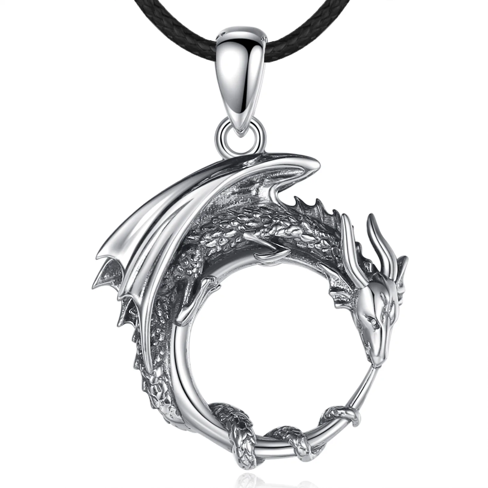 CLUCI Silver 925 Dragon Charms Pendant Jewelry for Women Real 925