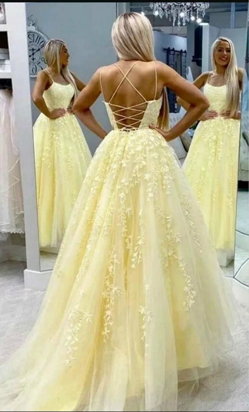 Hot Sale Spaghetti Straps Prom Dresses 