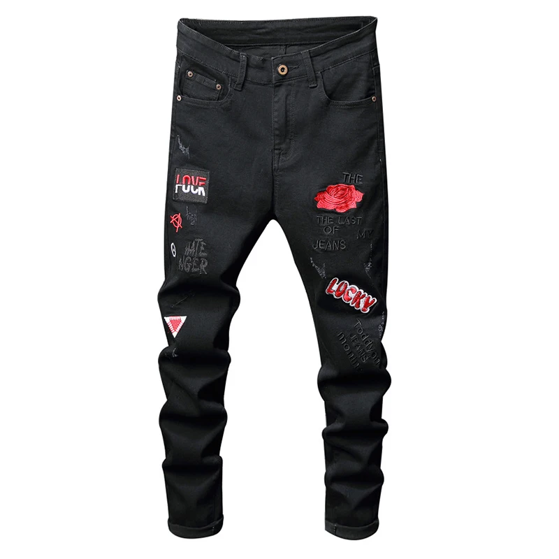 Sokotoo Men's red flower letters 