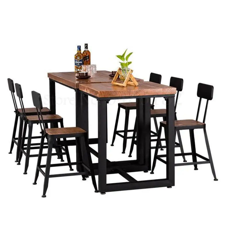 industrial table and chairs