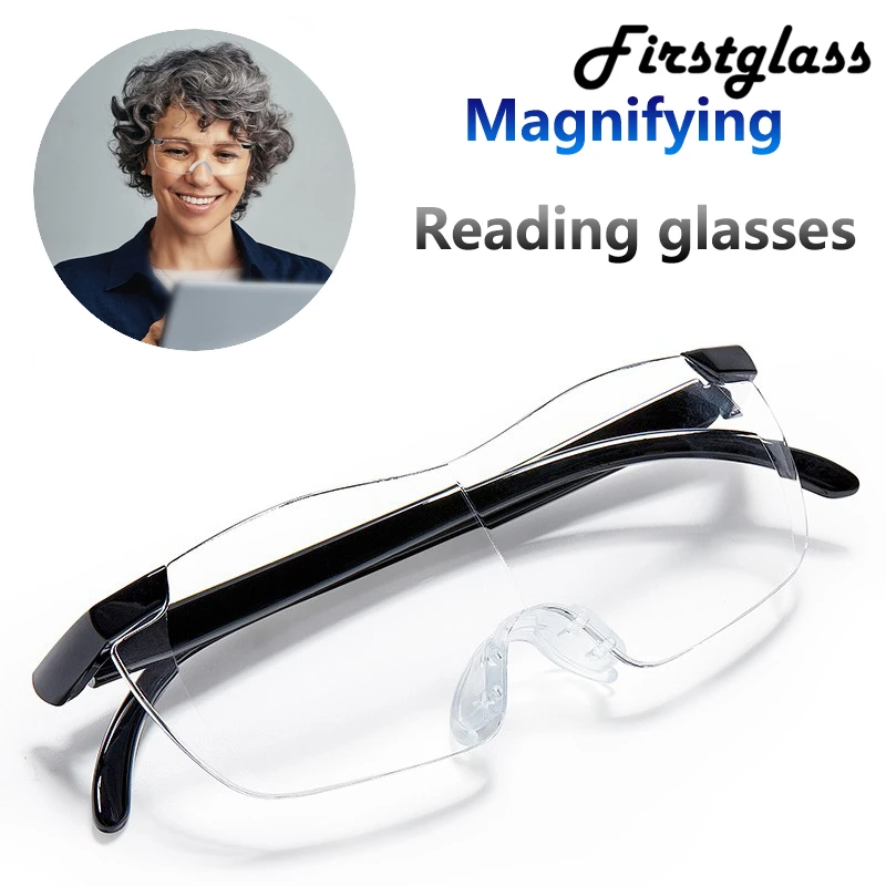 New Magnifying Reading Glasses with Light Power Zoom Reader Clear