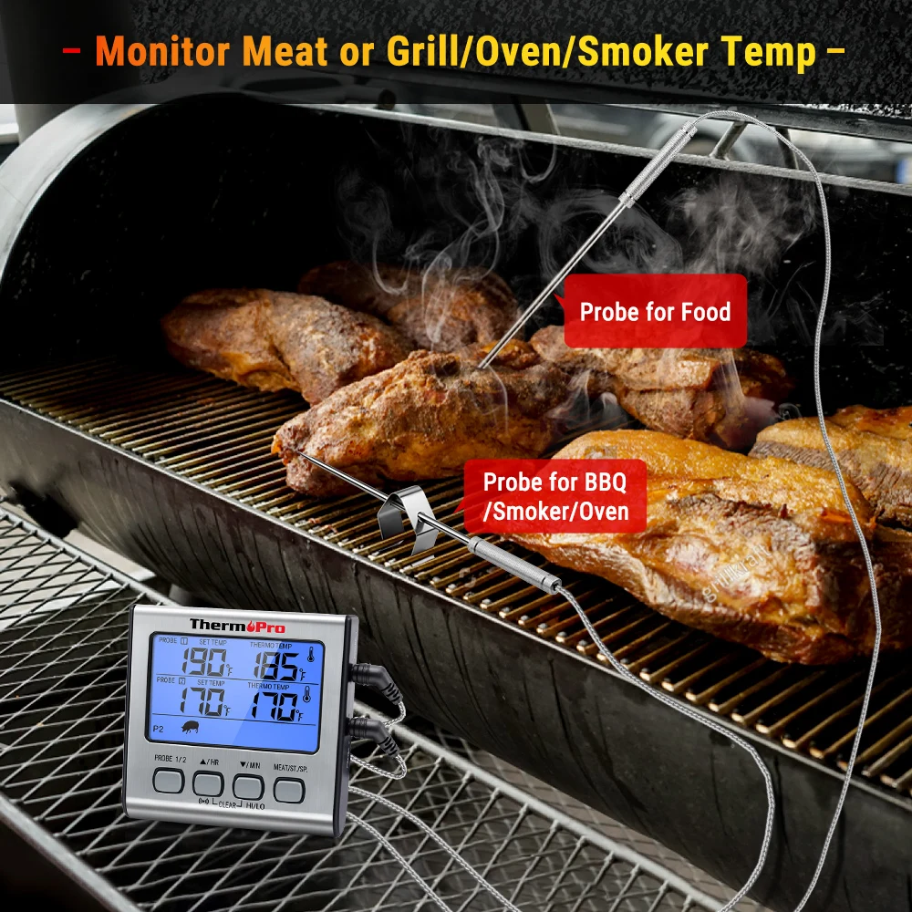 ThermoPro TP06B Digital Probe Kitchen Meat Food Candy Smoker Oven BBQ  Cooking Thermometer with Timer