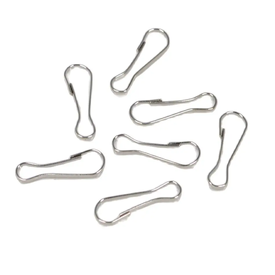 100Pcs/Lot Lanyard Snap Clip Hooks Metal Spring Gourd Purse Buckle  Connector For DIY Keychain Zipper Pull ID Card Findings