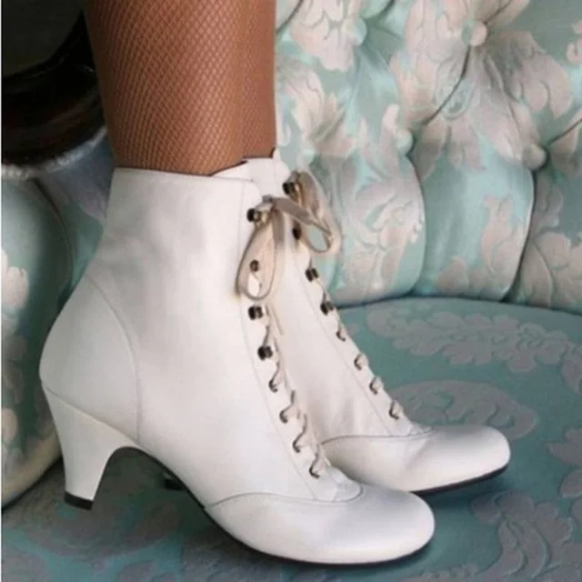 vintage low heel boots