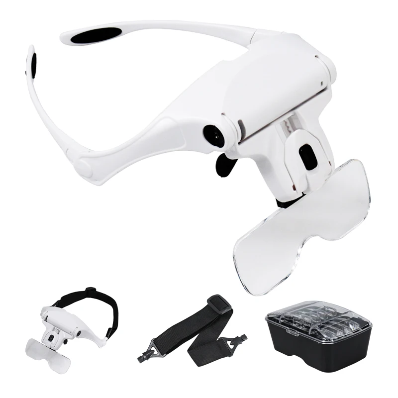 magnifying eyeglasses with led light